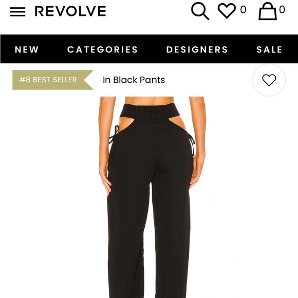 REVOLVE Superdown Benny Cut Out Pants in Black | Trendy Going Out Pants - Picture 13 of 14